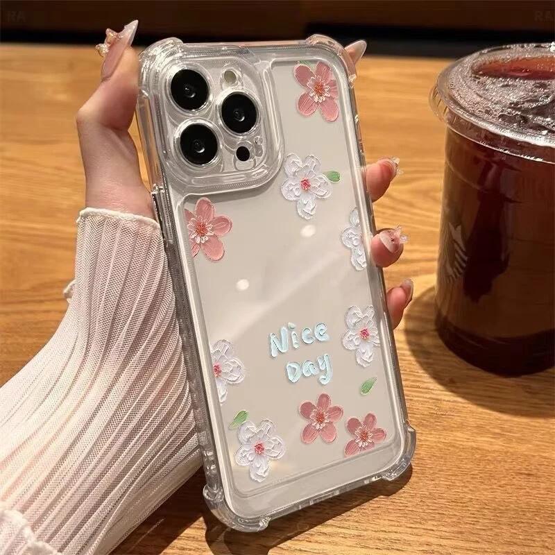 Lotus Flower Phone Case For Xiaomi POCO X7 F7 X5 X3 X4 NFC M3 M4 Pro F4 Mi 15 Ultra 15T Pro 12T 13T Shockproof Transparent Cover