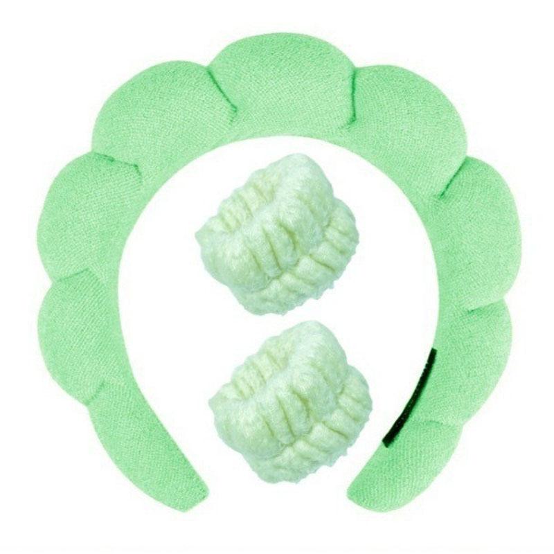 

3 шт. Модные микрофибровые моющие напульсники Скранчи Пушистая повязка на голову Спа Повязка с пузырьками для умывания Макияжа Душа Ухода за кожей Size fits all