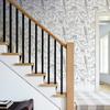 White Sketch Flowers Peel and Stick Wallpaper Floral Line Vinyl Waterproof Durable Cabinet Stickers Elegant Removable Home Decor