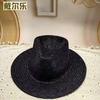 Natural Grass Retro Japanese Top Hat Unisex Straw Straw Straw Hat Summer Shading Sun Protection Beach Vacation Sun Hat
