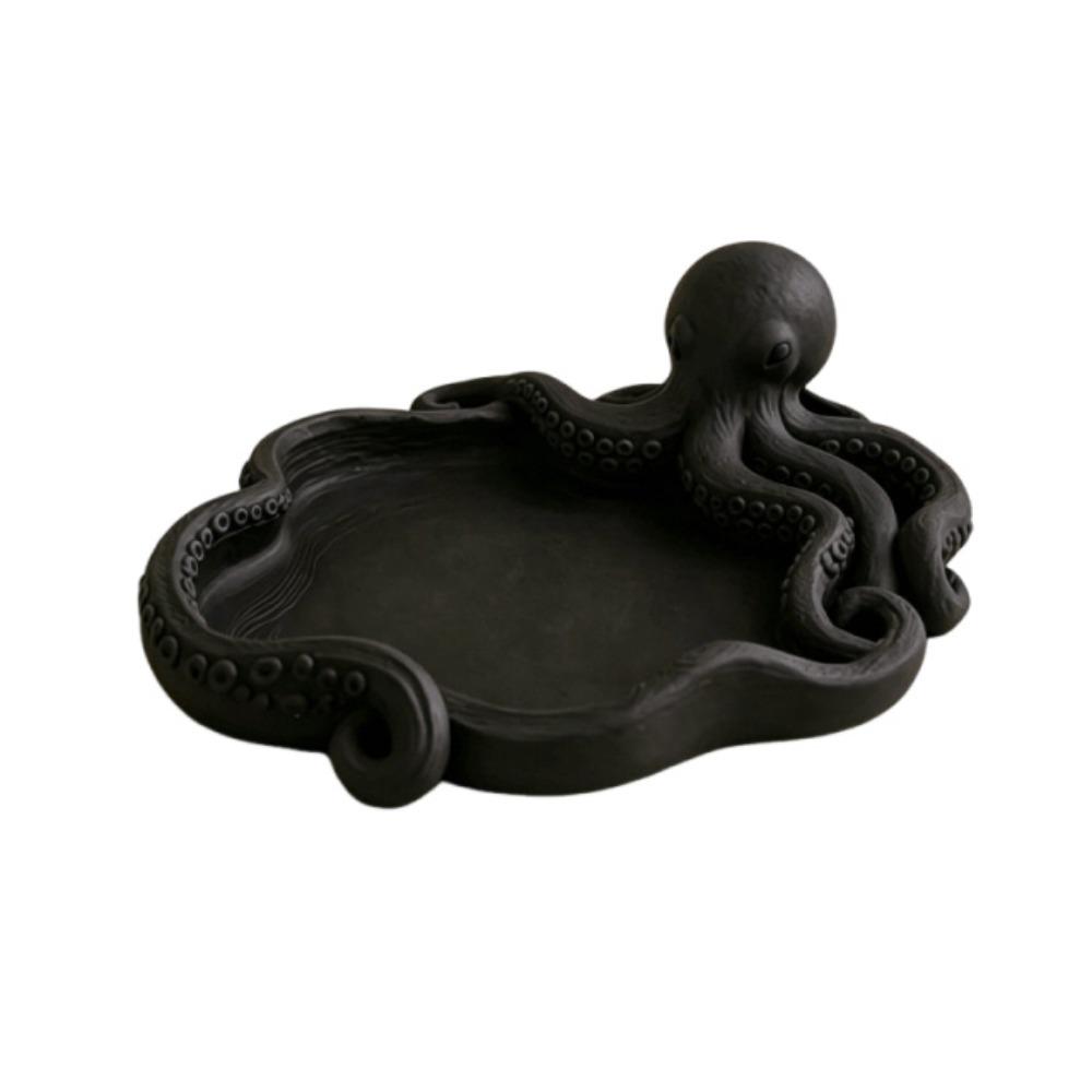 Octopus Shape Earrings Ring Display Dish 3D Printed Key Storage Holder  Living Room чёрный