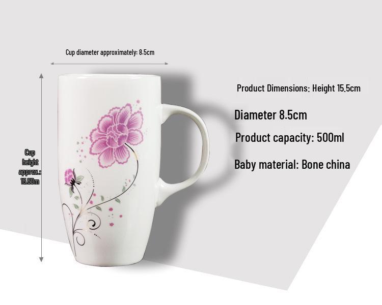 500ml Large Ceramic Office Mug - Creative Breakfast & Coffee Cup