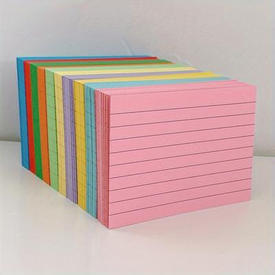 Carduri Colorate Index A6 200 de Bucăți - 4,1 X 5,8 Inch Carduri Colorate pentru Notițe Liniate, Flashcarduri Multi-Color pentru Școală, Casă și Birou