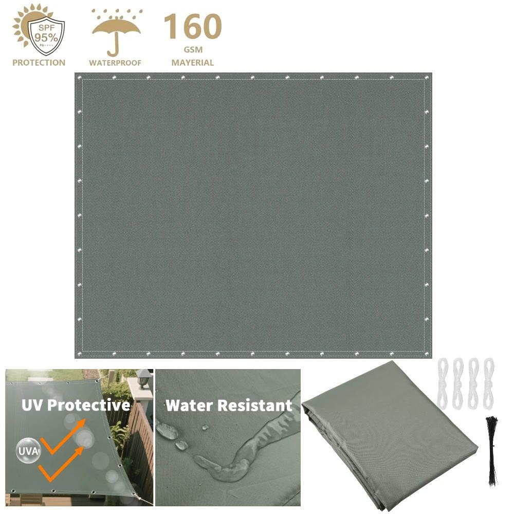Wodoodporny Markiza 95% Blokada UV Żagiel Przeciwsłoneczny Ogrodowy Parawan Prywatności Na Samochód Płócienna Pergola Pokrycie Daszek Osłona Przeciwsłoneczna Żagiel Przeciwsłoneczny