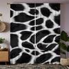 Set Of 2 Black White Leopard Print Curtains Pole Bag Christmas Decorations Home Room Curtain Made Polyester