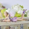 Winged Fairy Girl Miniature Resin Angel Flying Miniature Crafts Flower Fairy Figurine  Desktop