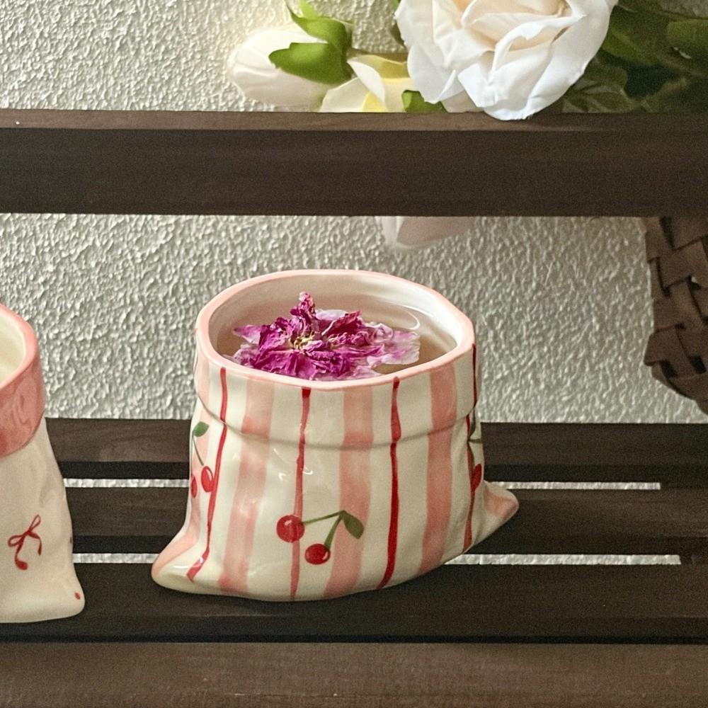 Hand-Painted Drink Cup Underglaze Color Milk Mug Bag-shaped Ceramic Coffee Cup Afternoon Tea