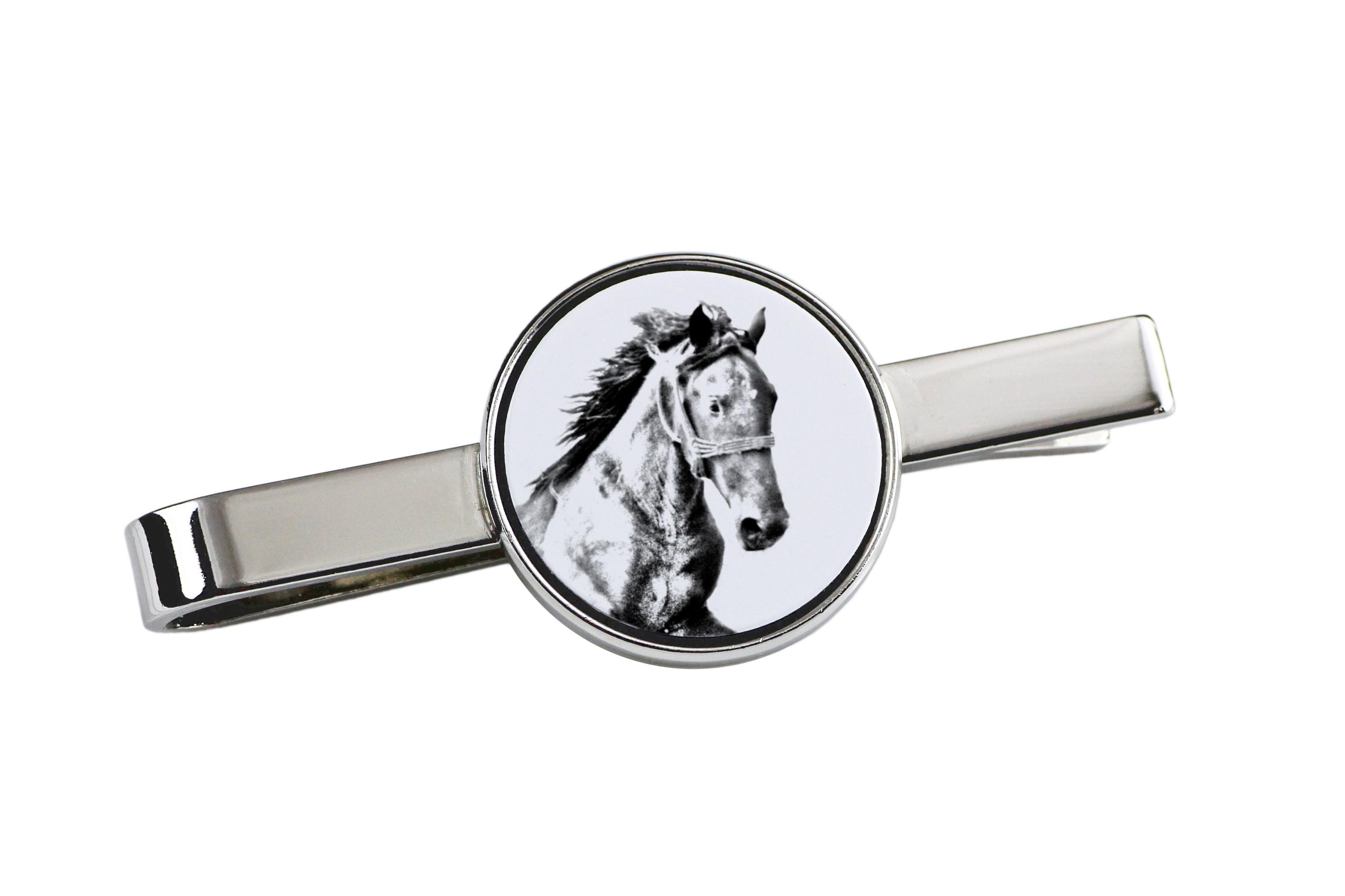 

Mustang - tie clip with a horse, personalized tie clip, a unique gift for a man from the Art-Dog brand срібний