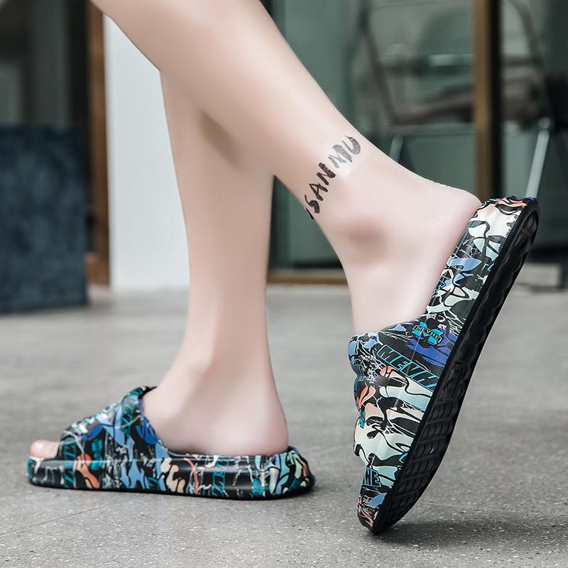 Slippers Summer Sandals Comfortable Shoes Cool For Men In Summer New Trendy Home Soft Sole Anti Slip Eva Couple Wearing Forwomen