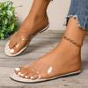Fashion Summer Simple Transparent Sandals Comfort Female Shoes Solid Flats Footwear Ladies Flat Bottom