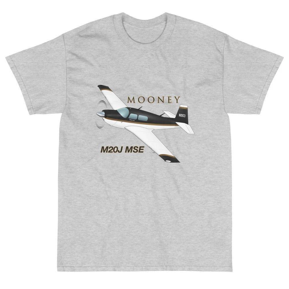 Mooney M20J MSE Airplane T-Shirt - Personalized with Your N# XL