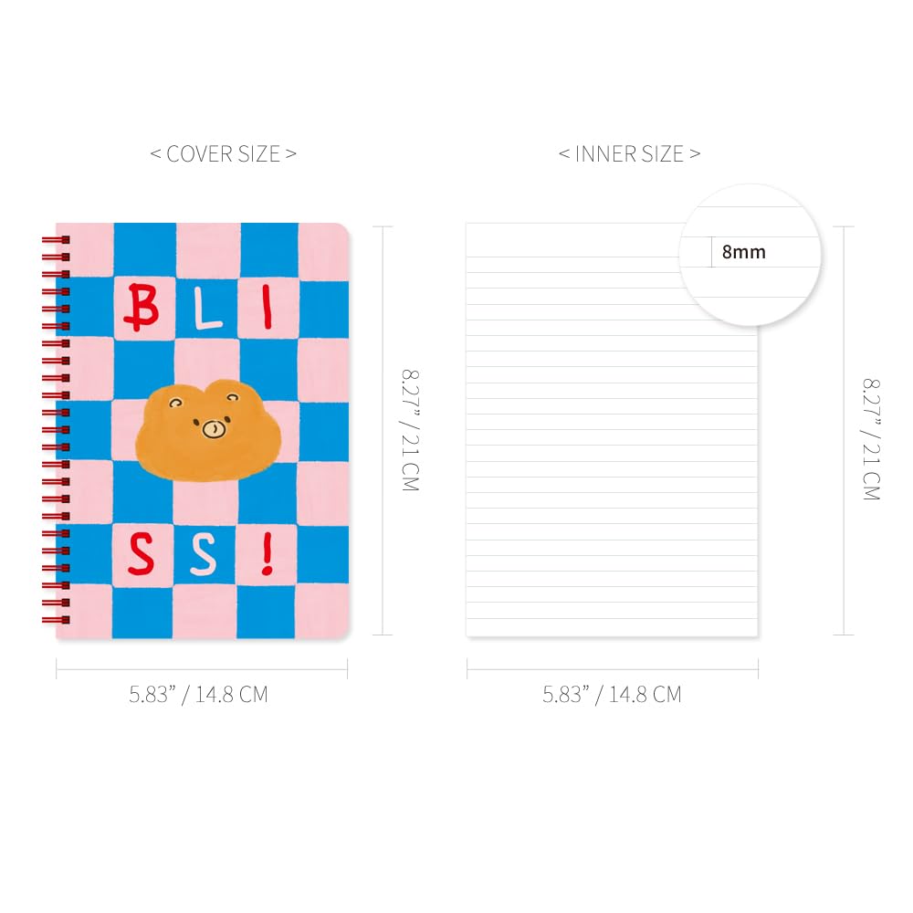 Buy Unmathced Friends Line Spiral Notebook Pink Hardcover X Inches 128  Pages Series.2 - Blue, 5.83 8.27 at affordable prices — free shipping, real  reviews with photos — Joom