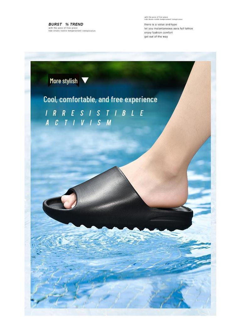Men's Coconut Ripe Sandals: Summer Outdoor Non-Slip Thick Sole Beach Slippers for Couples
