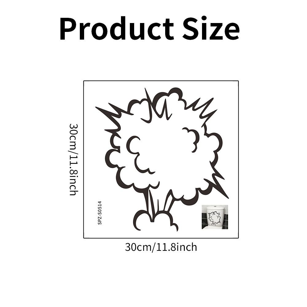 PVC Material Toilet Decoration Sticker Removable Bathroom Decor Sticker Living Room