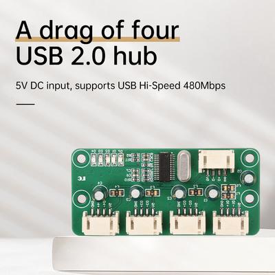 1-to-4-Port HUB Module USB 2.0 Free Drive USB Splitter Electronic Development Expansion Board PH2.0 Interface Version DC 5V
