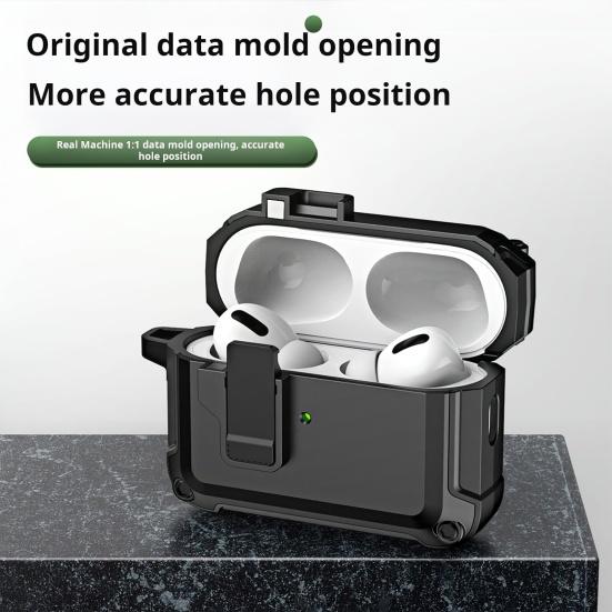 Kryt na sluchátka pro Airpods Pro 2 Shock-Proof Skin Full Cover s duálním materiálem Podpora bezdrátového nabíjení Switch Lock Ochranné pouzdro na sluchátka