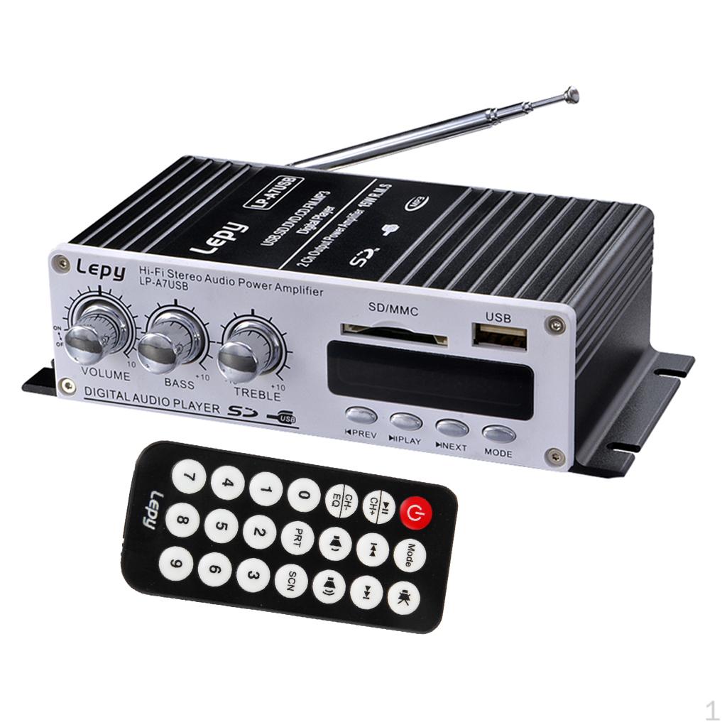 

Car Mini MP3 Stereo Audio Amplifier with USB/ FM Remote