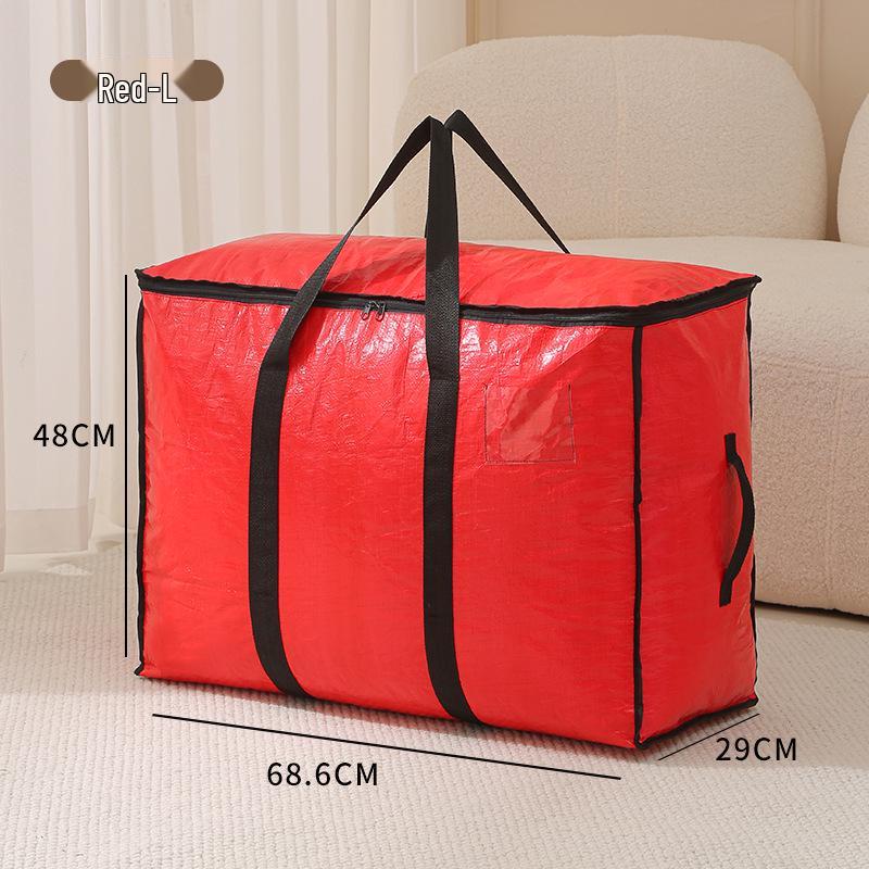 Waterproof Foldable Quilt Storage Bag - Large Capacity Portable Cotton Tote