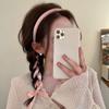 Y2k Hair Accessories Balletcore Bow Headband Thin Headband Women Ribbon Hair Hoop Korean Hairband