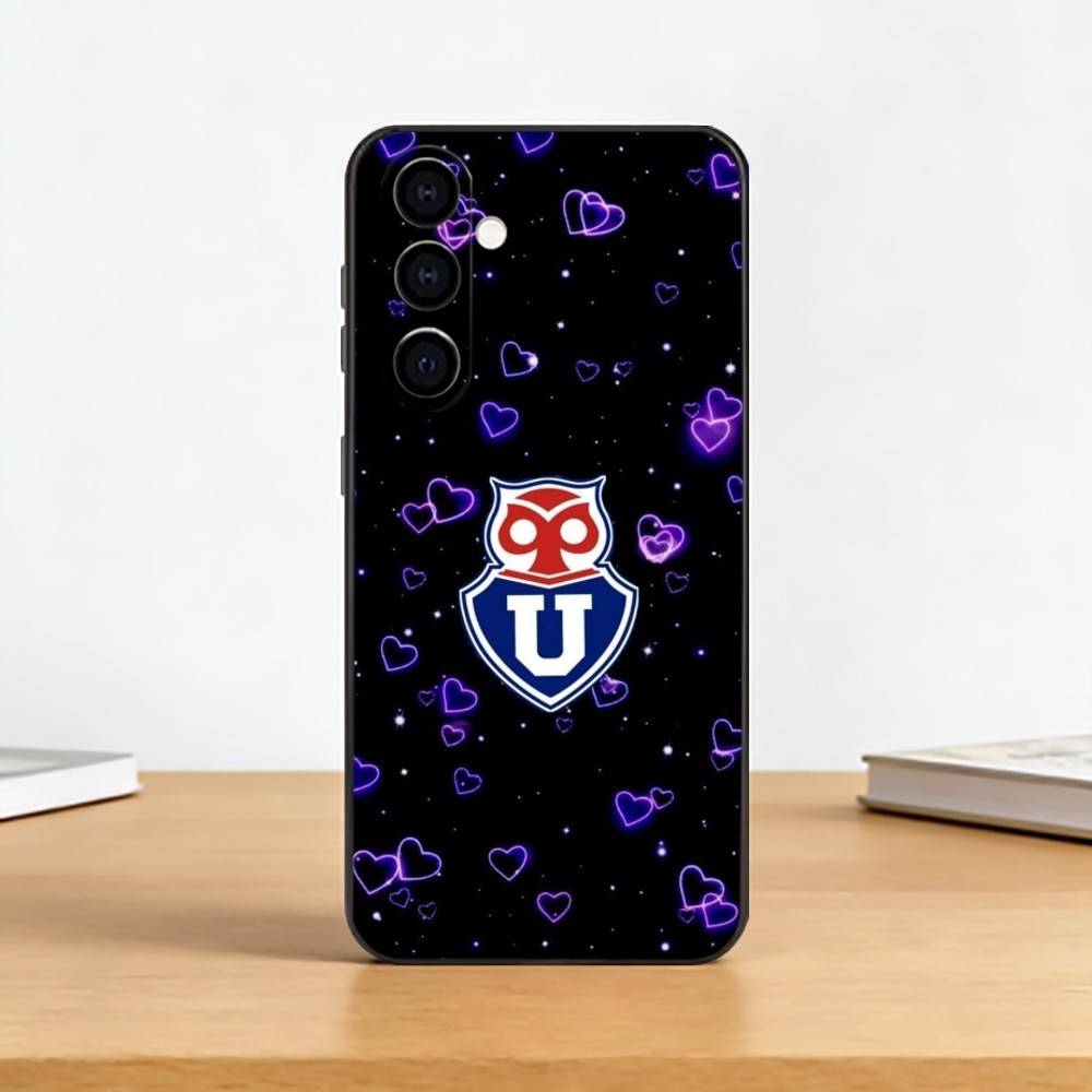 C-Chile U-University Phone Case Black Silicone Soft For Samsung Galaxy A73,A72,A71,A70,A53,A52,A51