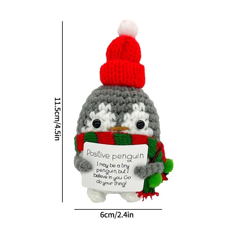Crochet Positive Energy Dolls Cute Mini Pocket Hug Knitted Potatoes Handwoven Figurine Crafts Kawaii Crochet Animals Xmas Gifts
