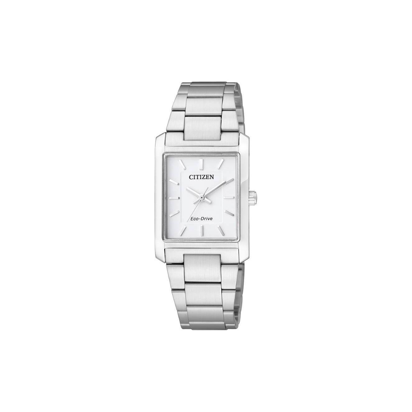 

CITIZEN 30m Water Resistant Light Powered Quartz Movement Stainless Steel Strap Watch 25*24mm Unisex EP5910-59A White Dial