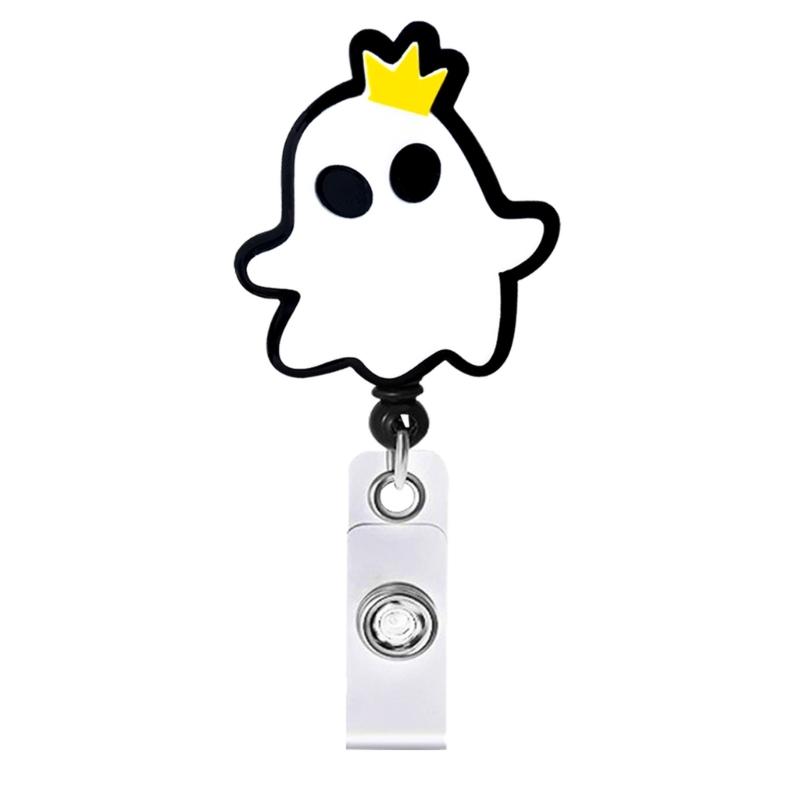 

Halloween Badges Reels for Nurse Doctor Student Teacher Retractable Halloween Badges Holder with Swivel Alligator Clip