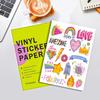 Ruibytree 30 Sheets Printable Clear Vinyl Sticker Paper for Inkjet Printers,Transparent Paper of 8.5x11 "DIY Personalized Self-adhesive Paper That is