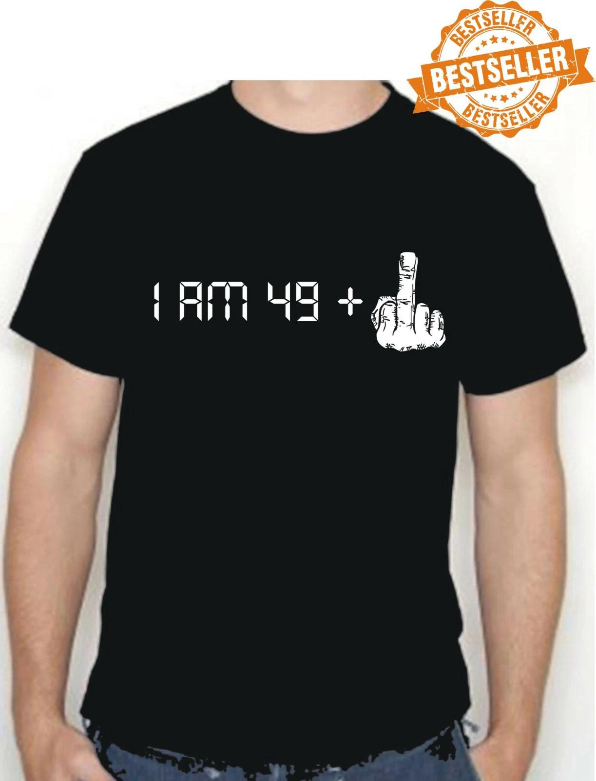 

50th BIRTHDAY T-Shirt / Tee / 49 + FINGER / = 50 / FUNNY / RUDE / PARTY / S-XXL 3XL