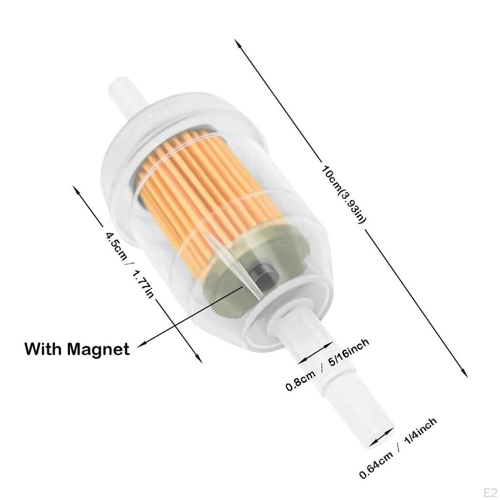 2Pcs Gas Inline Filter Gasoline Compartment for 125cc 150cc Motorcycle