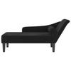 VidaXL Chaiselongue mit Kissen schwarz Samt, gepolstertes Sofa, Sofa für Schlafzimmer, 2-Sitzer-Sofa, Sofa, 4007593