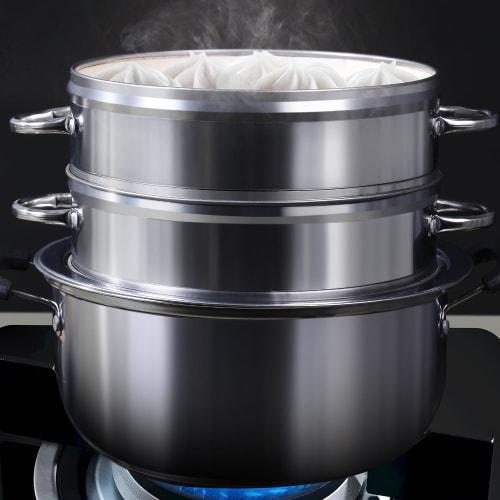 Steamer, Steaming Plate for Chinese Steamers, Steamer Basket Steamer, Steamer Basket Support Stand for Steamers, Steaming Rack, Steamer (32cm)