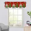 1PC Semi-Sheer Easy Install Swag Valance Atmosphere Scarf Xmas Bedroom No-Drill Christmas Festive Valance Holiday 137x45cm