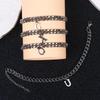 Mens Initials Links Bracelets Stainless Steel A-Z 26 Letters Alphabet Charm Chain Wristband Adjustable Casual Jewelry Gift