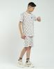 MONTE CARLO Boys Regular Fit Printed Half Sleeve Bermuda Set
