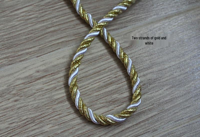 6mm-8mm Colored Decorative Three-Strand Cushion Bolster Rope for Sofa and Curtains