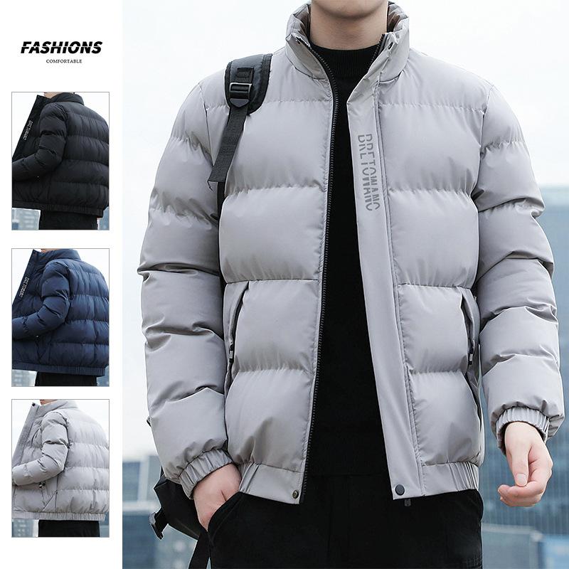 Stand collar cotton suit men's winter new thickened bread suit warm cotton jacket winter jacket cotton jacket cotton suit