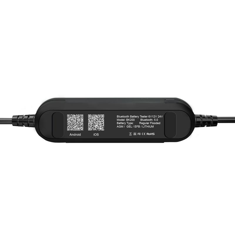 KONNWEI BK100 Bluetooth 5.0 6V 12V Car Motorcycle Battery Tester Battery Monitor 100 to 2000 CCA Charging Cranking Check Tools