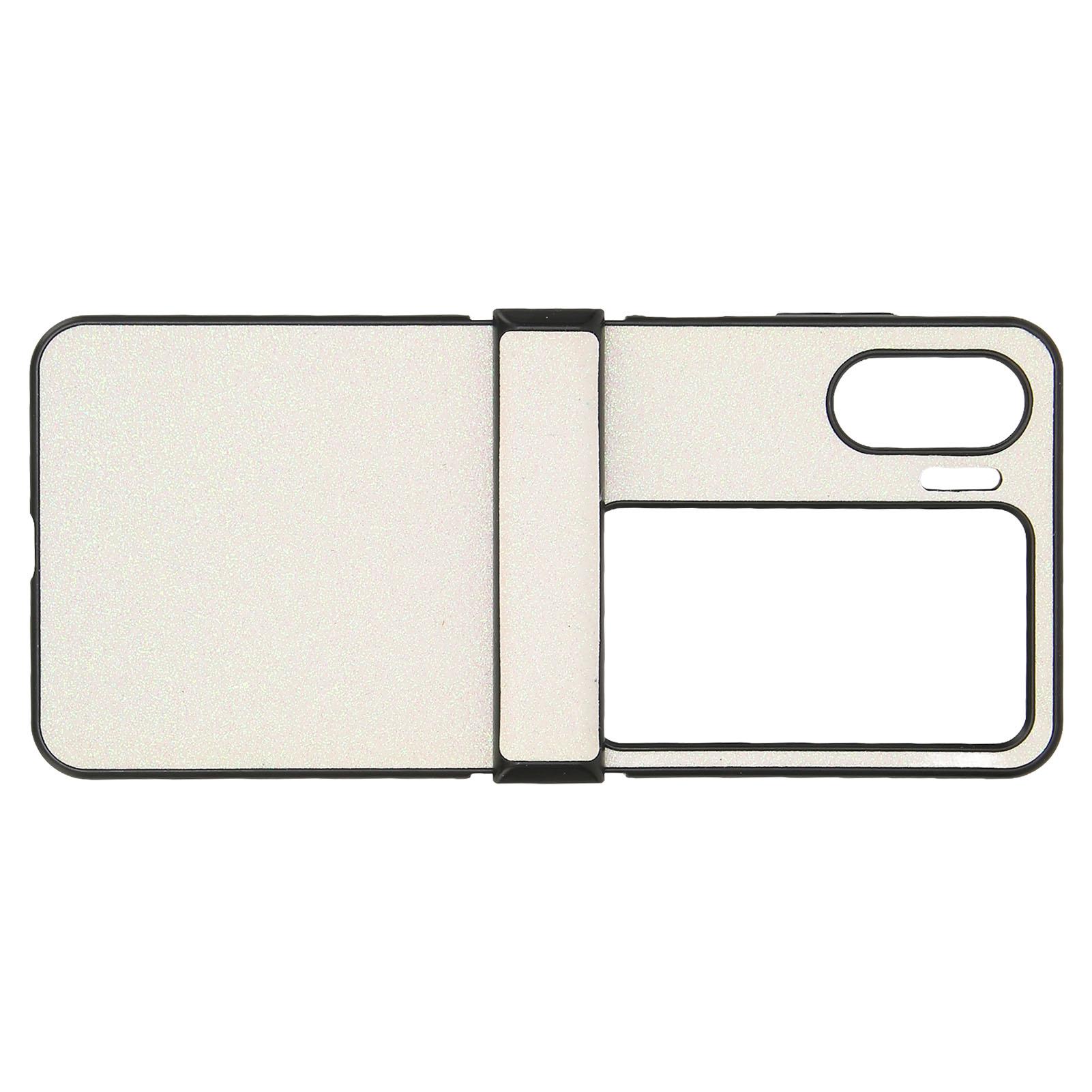 Funda de Teléfono con Pantalla Plegable Resistente al Desgaste Ajuste Perfecto Diseño Brillante Fácil de Limpiar Cubierta para Oppo Find N2 Flip Blanco white