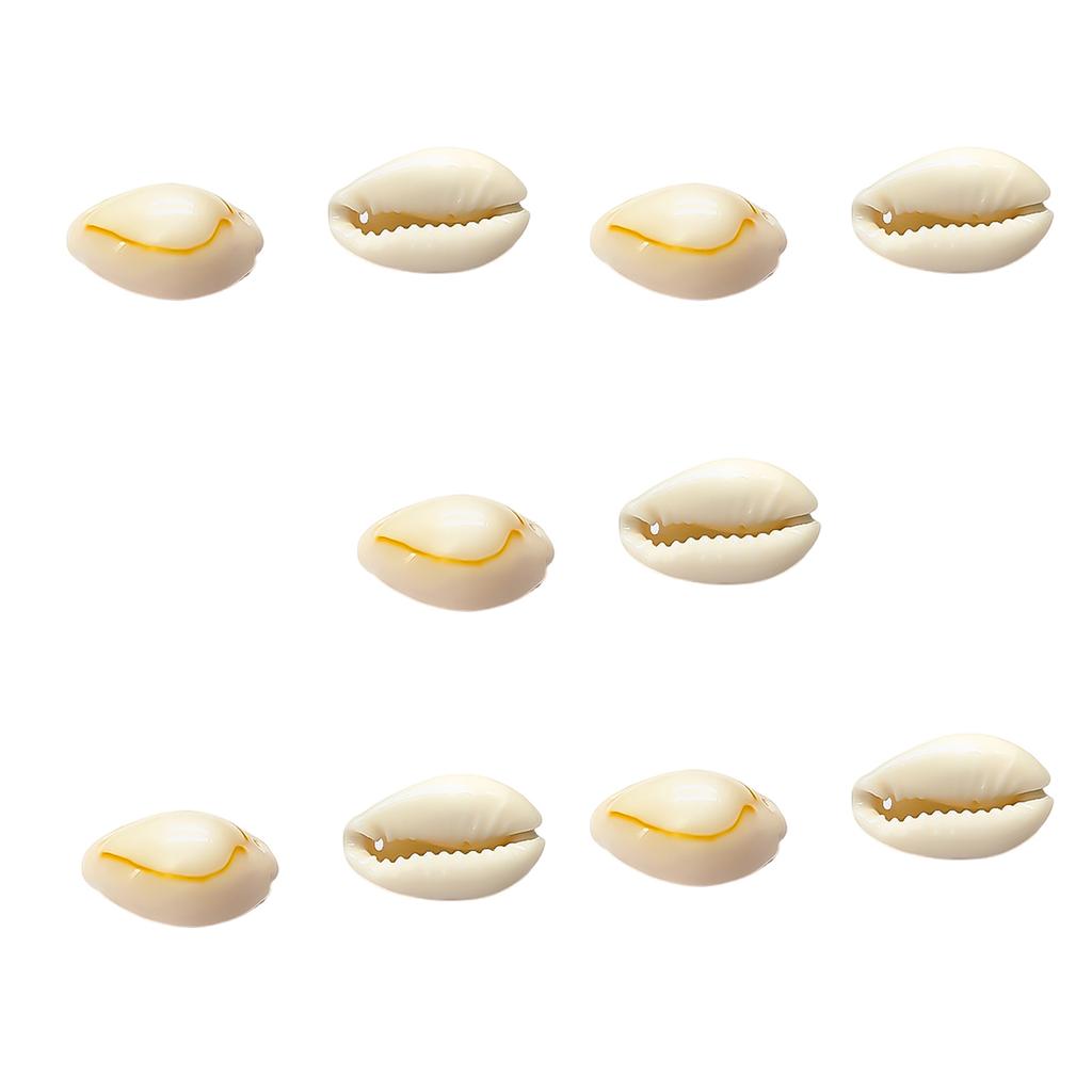Pack Of 10 Natural Shell Buttons Unique Conch Shape Button Buckles For Fashion Designers And Craft Clothing Project