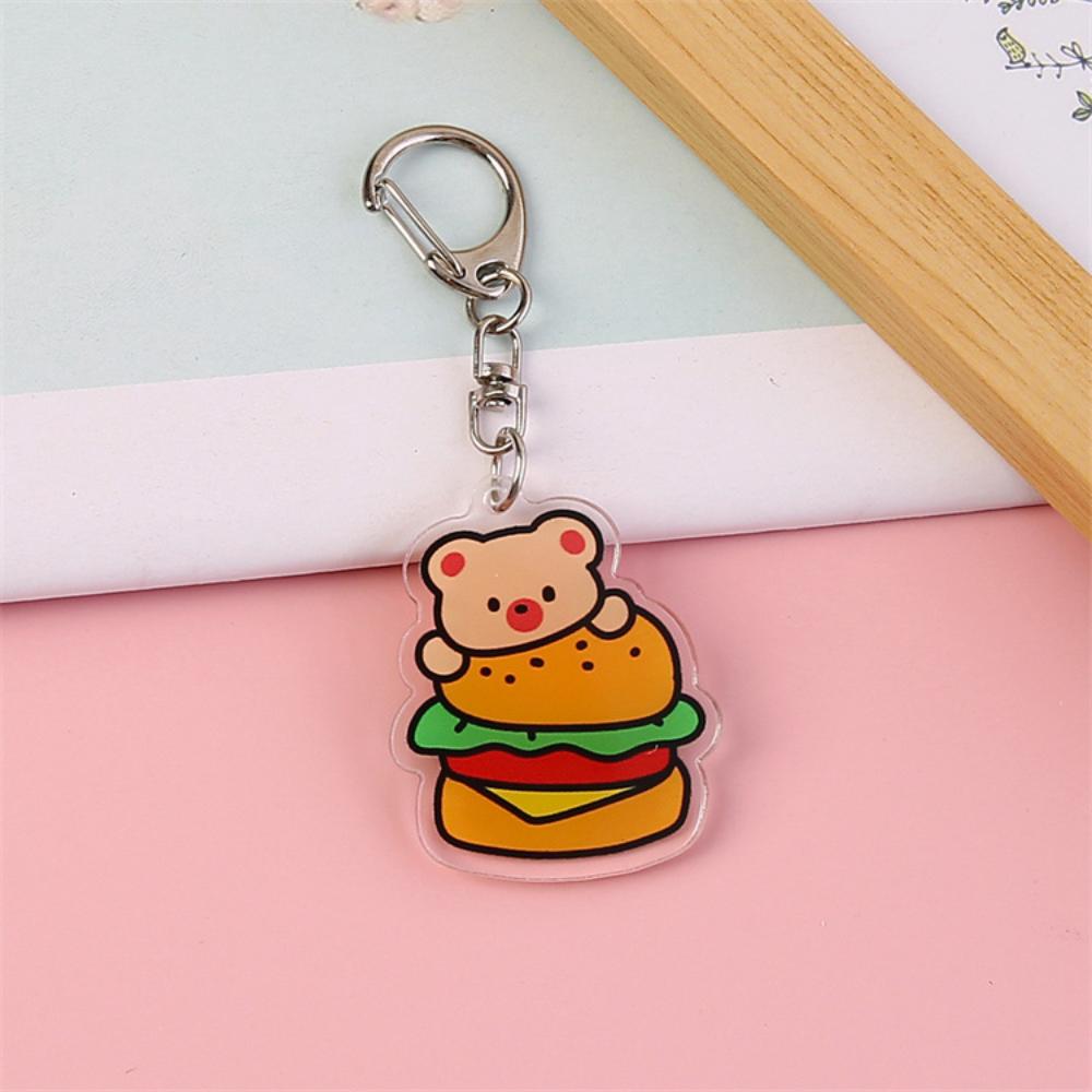 Creative 2d Acrylic Keychain Cute Driving Cat Pendant Home Tree Window Hanging Decor Gift Pet Lover Car Backpack Animal Ornamen