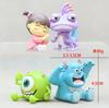Monsters Inc 4Pcs Q Style Anime Action Figures James Sullivan Mike Randall Boggs Boo Model Toy Desktop Decor For Kids Anime Fans