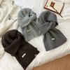 High-quality soft waxy wool blended scarf women's autumn and winter versatile fashion student warm scarf