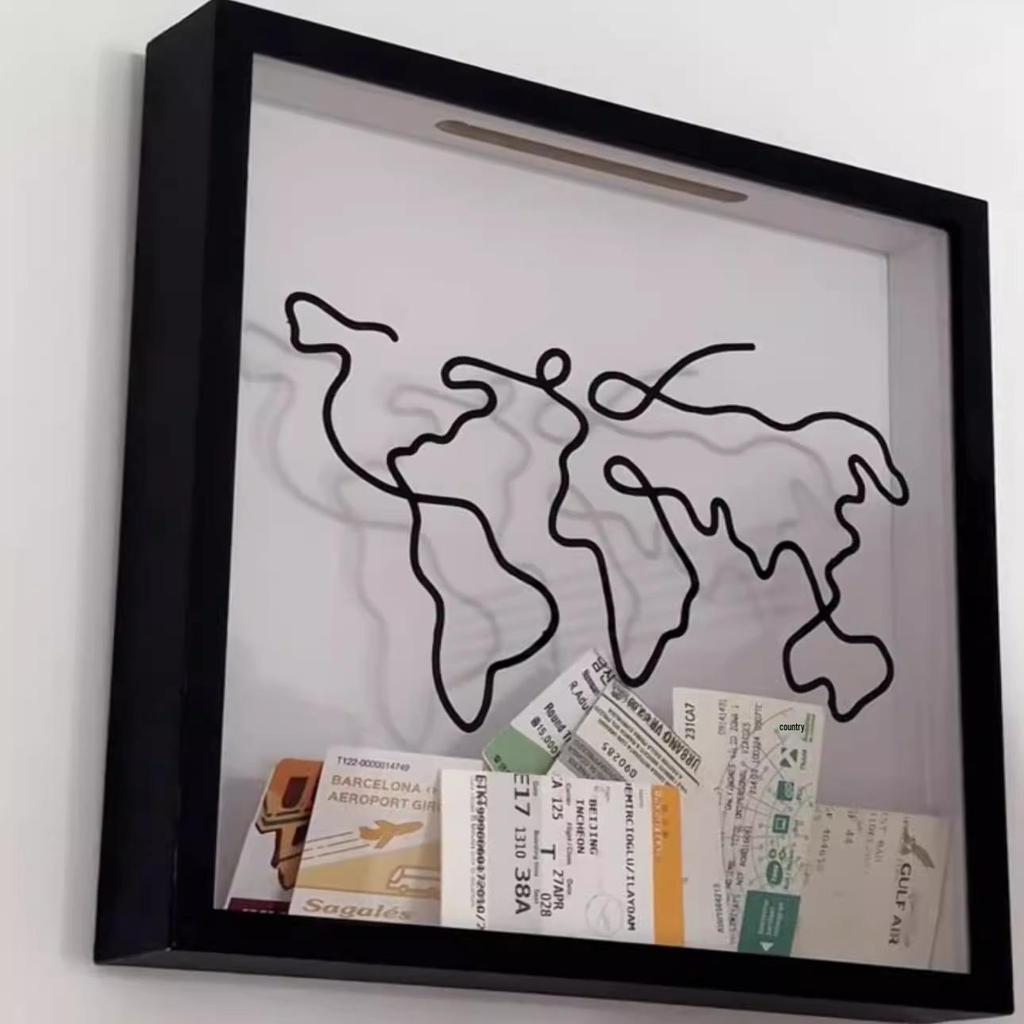 Time Fragments: Wall-Mounted Ticket & Travel Memory Frame