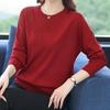 Fall Winter Women's Knitwear Loose Crew Neck Plus Size Sweater Solid Color Pullover Knit Top Jumper