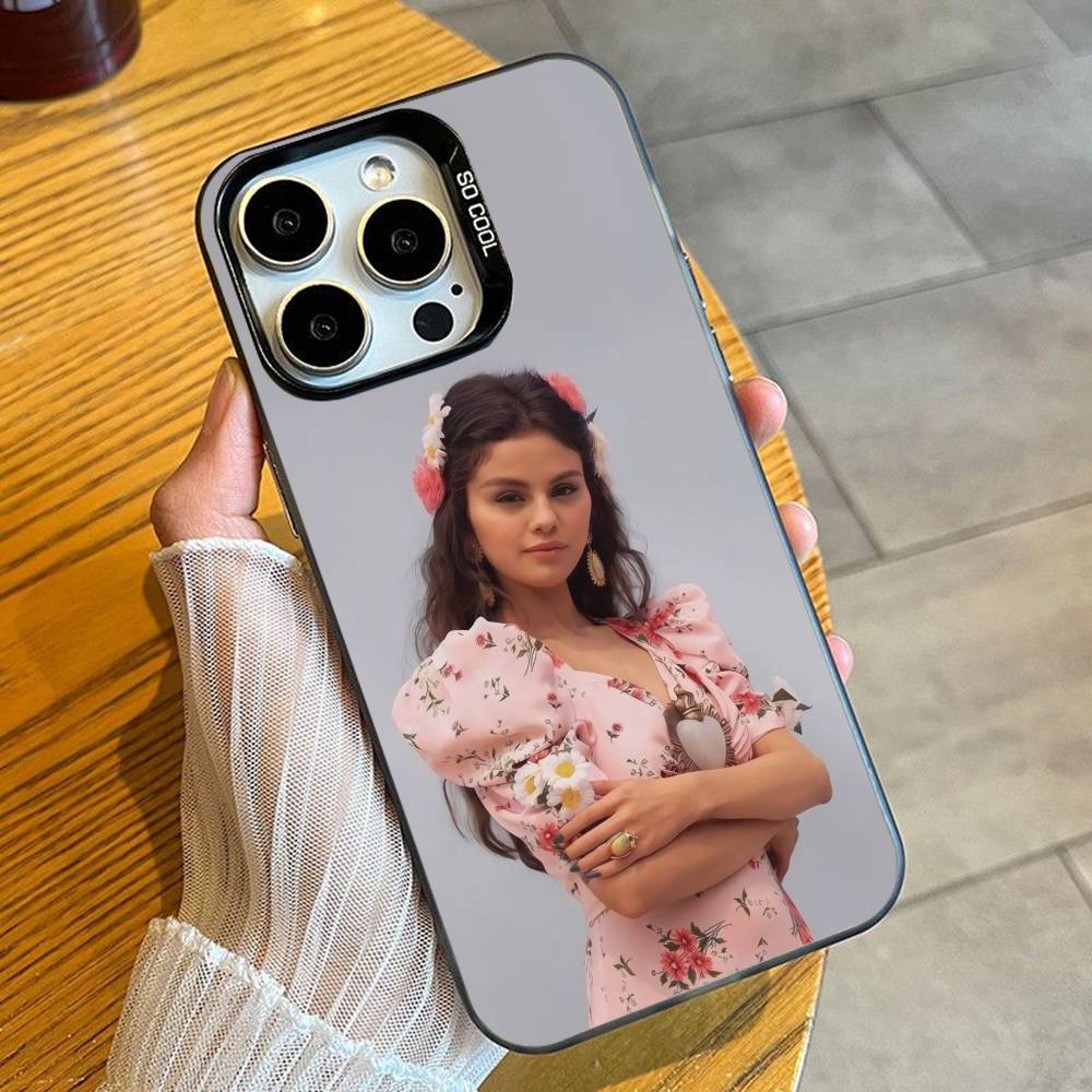 Selly S-SelenaS G-Gomez Phone Case For iPhone 16 17 15 14 12 13 Pro Max Black Candy Matte Shockproof Cover