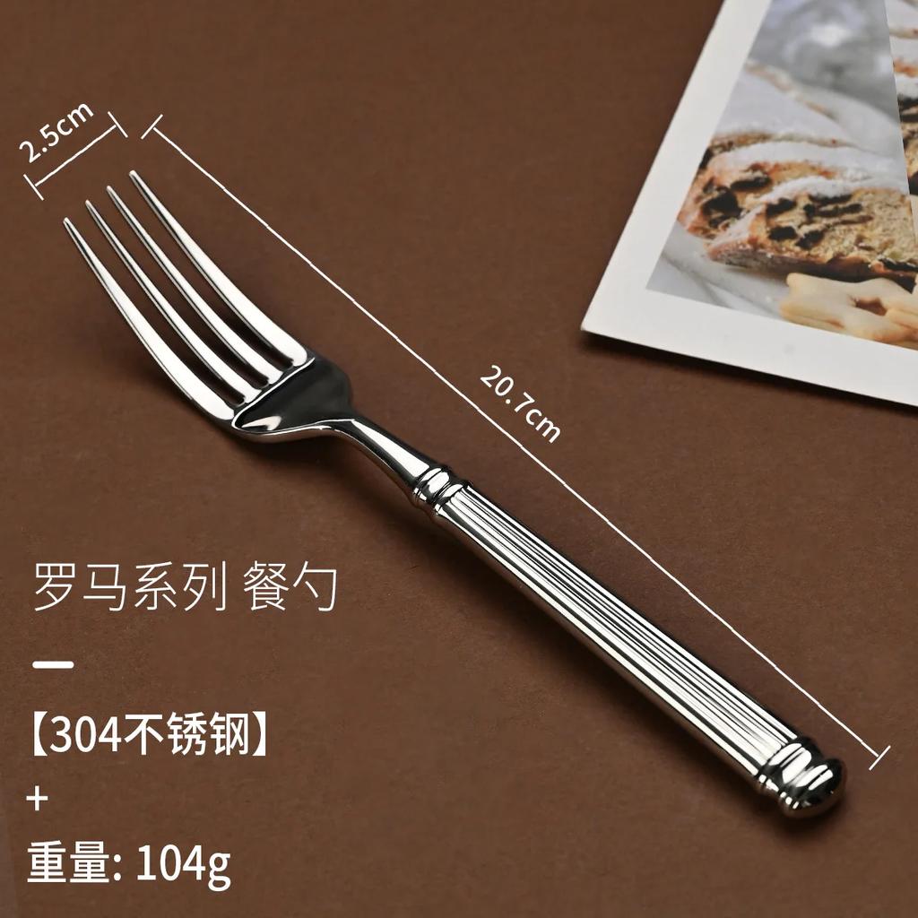 304 Stainless Steel Tableware Knives Forks and Spoons High Appearance Level Western Tableware in High-end Restaurant Steakhouse