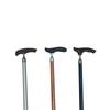 Elderly Support Walking Cane Aluminum Adjustable Trekking Stick With Wooden T-Handle Indoor Outdoor Use