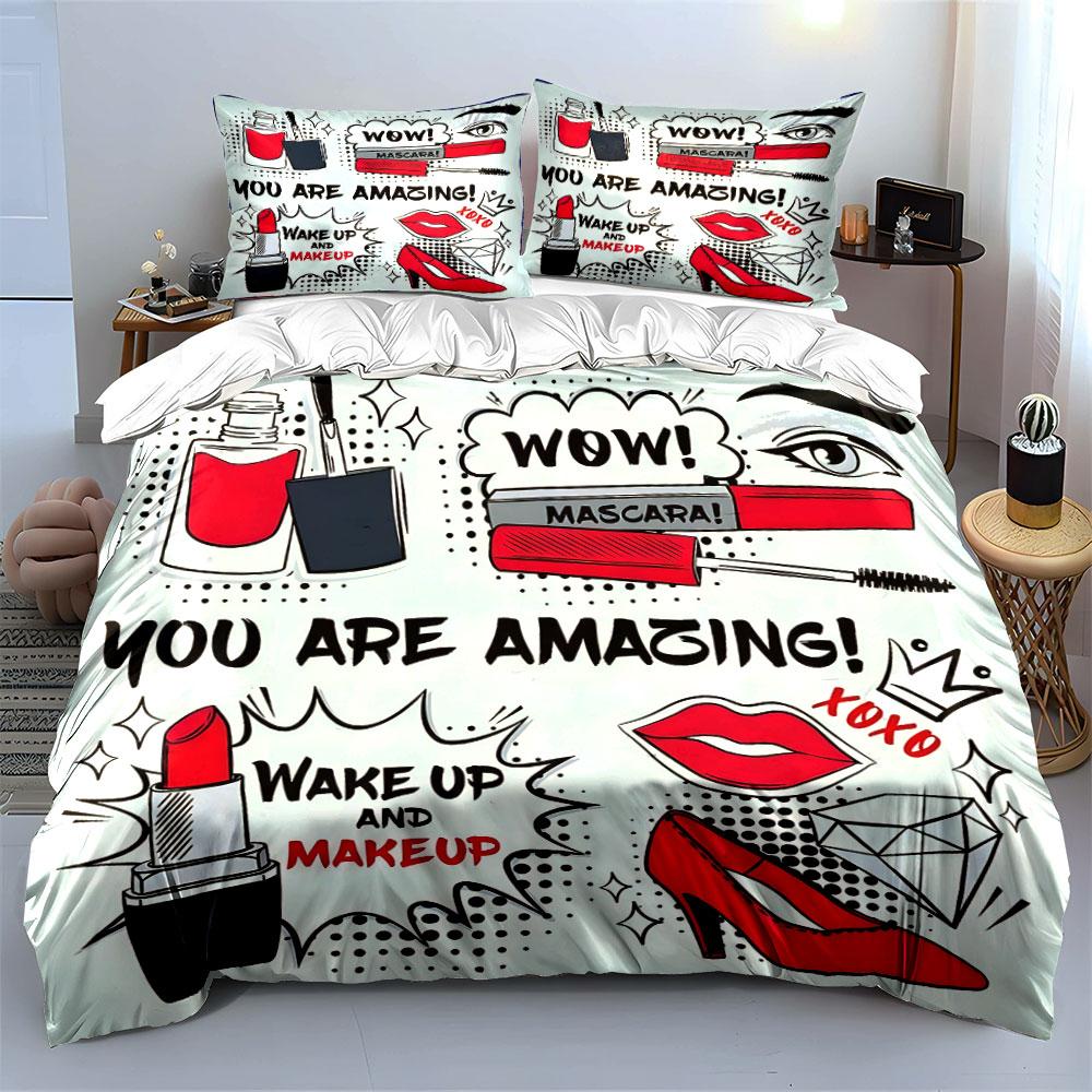 "Vibrant Glam Pop Art" Bedding sets Duvet covers Pillowcases(1* Duvet Cover 2* Pillowcases without duvet insert)