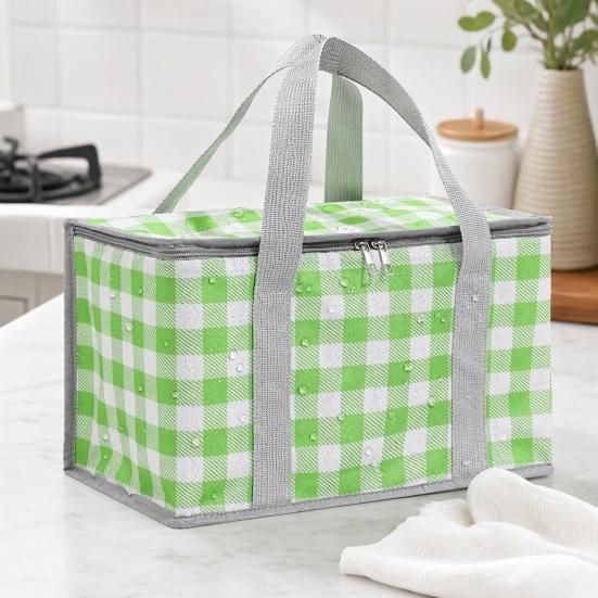 Izolowana torba piknikowa, Składany termiczny koszyk na lunch na zewnątrz, Wytrzymała lodówka z folii aluminiowej na żywność, Akcesorium piknikowe i kempingowe